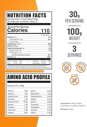 Miniatura 2 de BulkSupplements.com Concentrado de proteína de suero 80% - Proteína de suero en polvo - Polvo de batido de proteína - Polvo BCAA - Polvo Keto -