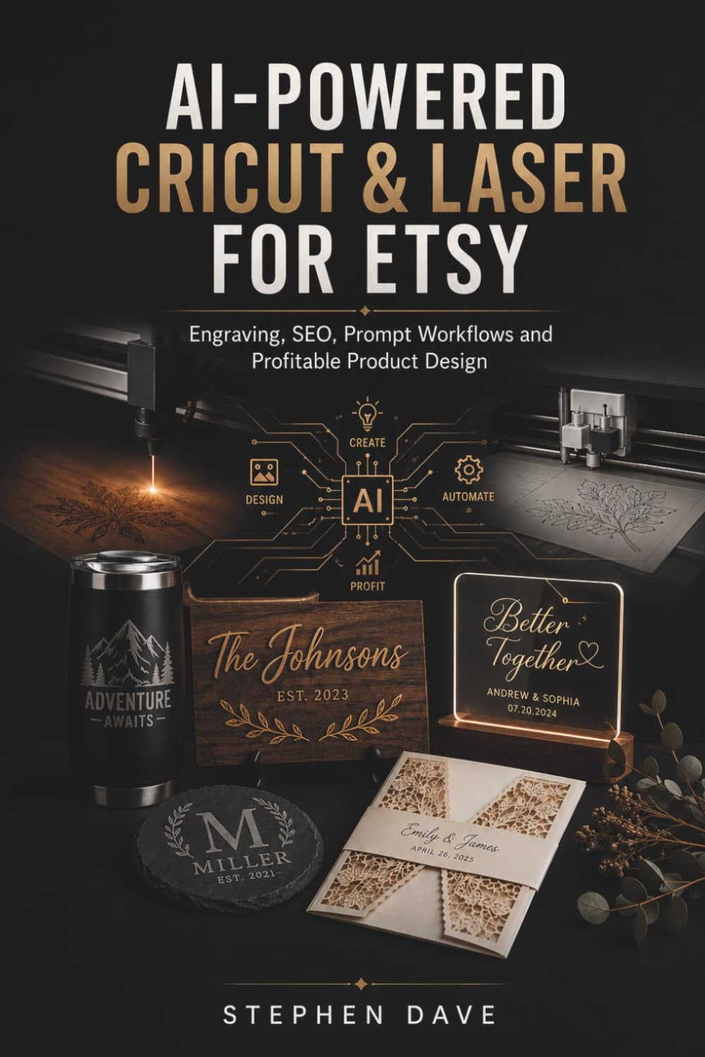 AI-POWERED CRICUT & LASER FOR ETSY: Engraving, SEO, Prompt Workflows and Profitable Product Design