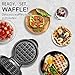 UVFAST Mini Waffle Maker, Small Waffle Irons Non-stick, Breakfast Belgian Waffles, Mini Waffle Iron Make Waffles in Minutes, Portable Pancake Maker Machine for Kid, Easy to Clean, 5 Inches Wide, Black