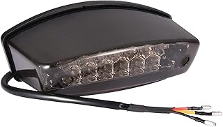 WOOSTAR 3 Wire Rear Brake LED Tail Light Replacement for 50cc 70cc 90cc 110cc 125cc 150cc Motorcycle Scooter Dirt Pit Bike Off-Road ATV 4 Wheeler Quad Black