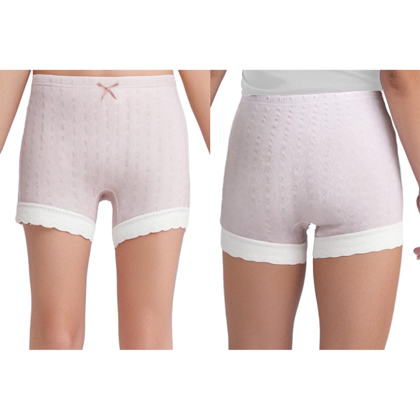 JEYPINMI Girls Gymnastic Dance Undershorts Solid Color Yoga Active Shorts Hipster Underwear Bowknot Panties