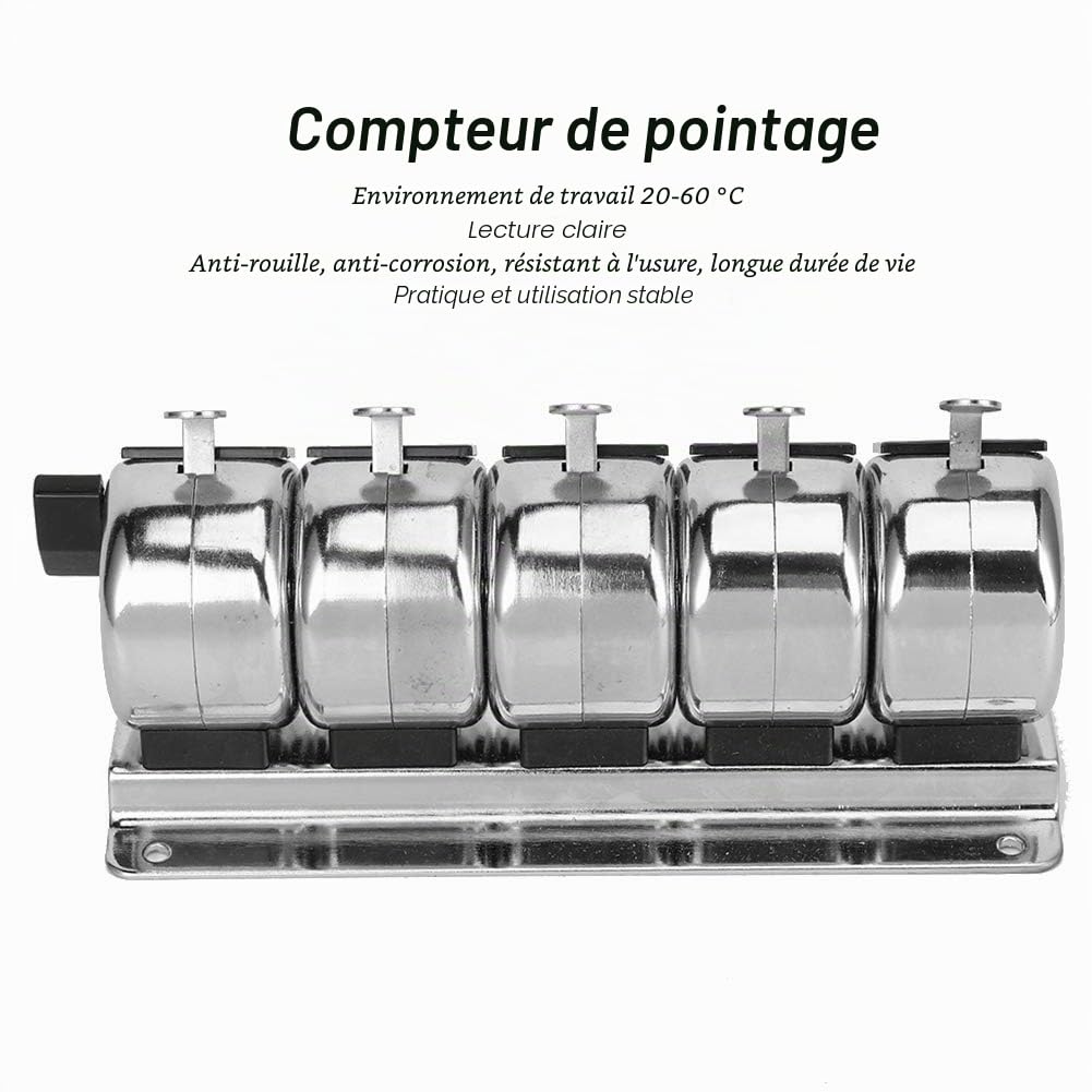 Compteur de Comptage Manuel, Compteurs Mécaniques Manuels en Acier Inoxydable à 4 Chiffres, Main Tally Les Comptoirs, Genoux de Suivi de Comptage pour Événements Foires Tournois Sportifs