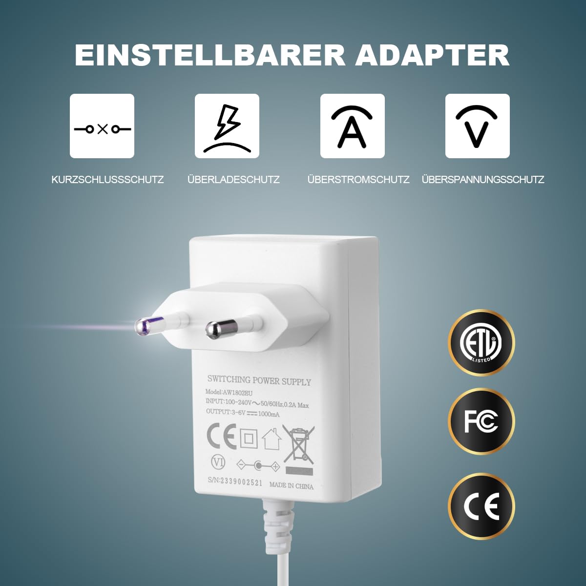 Lenink Adaptateur secteur pour piles AAA 2AAA, 3AAA, 4AAA, 3 V, 4,5 V, 6 V, compatible avec ThermoPro TP49W-3, balance de cuisine numérique, sonnette sans fil, réveil numérique DOOMAY, décoration de - 3