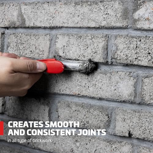 Goldblatt RED Masonry Brick Jointer Tool, 4 Sizes Barrel Jointer, 1/2in, 5/8in, 3/4in, 7/8in Wall Beauty Stitcher, Stainless Steel Masonry Joint raker, 4 in 1 Bricklaying Jointer - Image 5