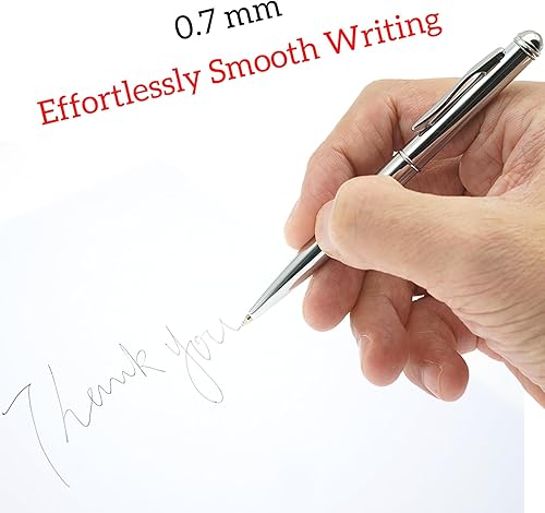 Miniatura 7 de ESSSO Paquete de 2 mini bolígrafos con 5 recambios de bolígrafo y bolsa para bolígrafo, mecanismo de recarga giratorio, bolígrafo de bolsillo de