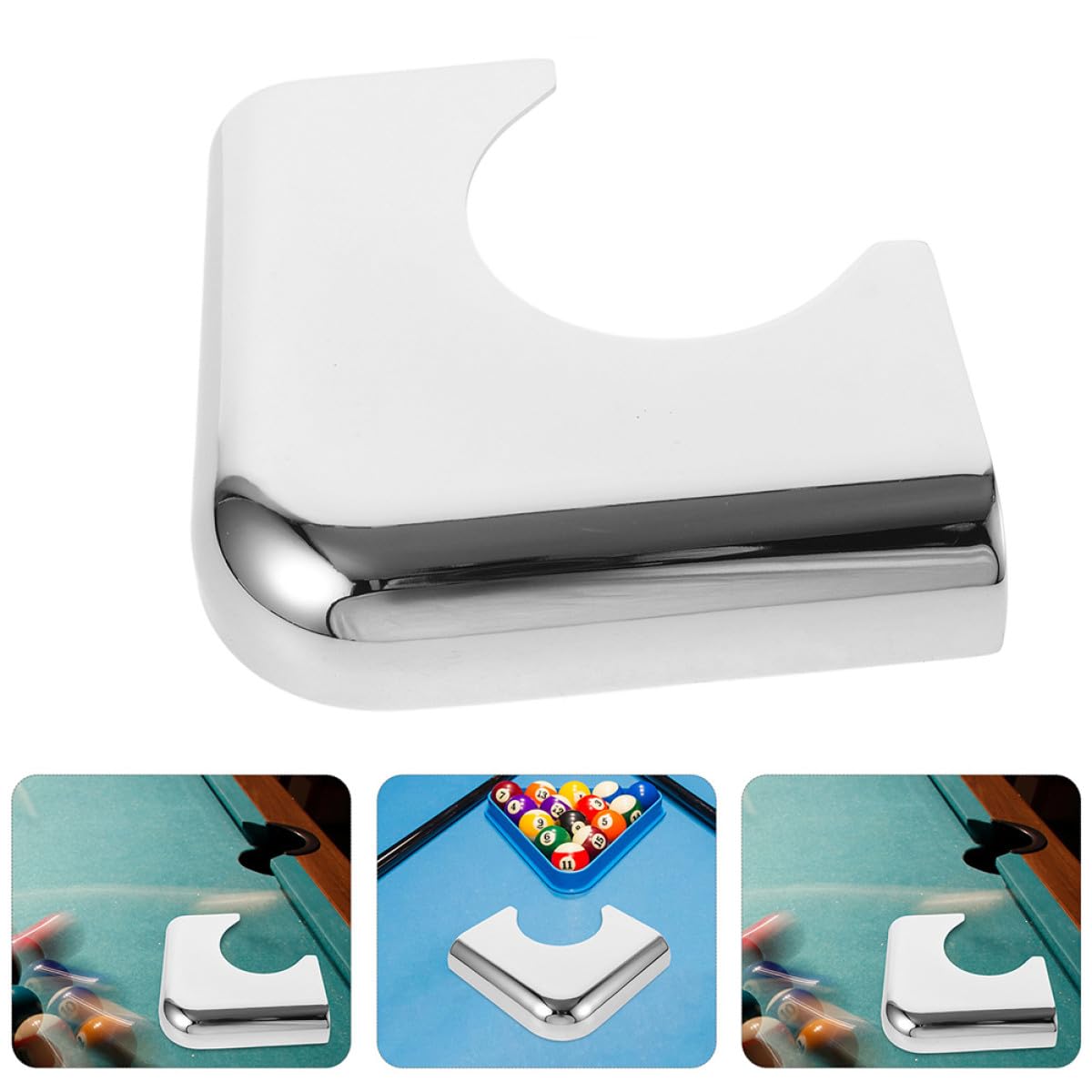 2 Protectores de Esquinas para Mesa de Billar de Hierro Plata, Parachoques Versátiles para Protección en Bares y Entretenimiento en Casa
