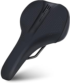 FIFTY-FIFTY FIFTY-FIFTY Mountain Bike Saddle, Comfortable Memory Foam Bicycle Seat, Soft Waterproof Bicycle Seat for Men and Women, Compatible with MTB, Road Bike, E-MTB