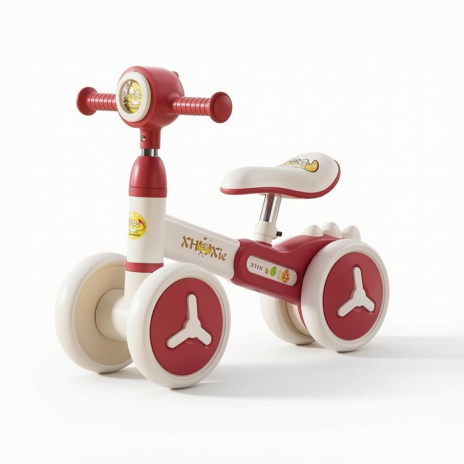 Bicicletta Senza Pedali Bambini Bicicletta Equilibrio Monopattino Carrellino con Sella E Manubrio Regolabili E Ruote, 【恐龙款】红色音乐灯光PU座, style to 6