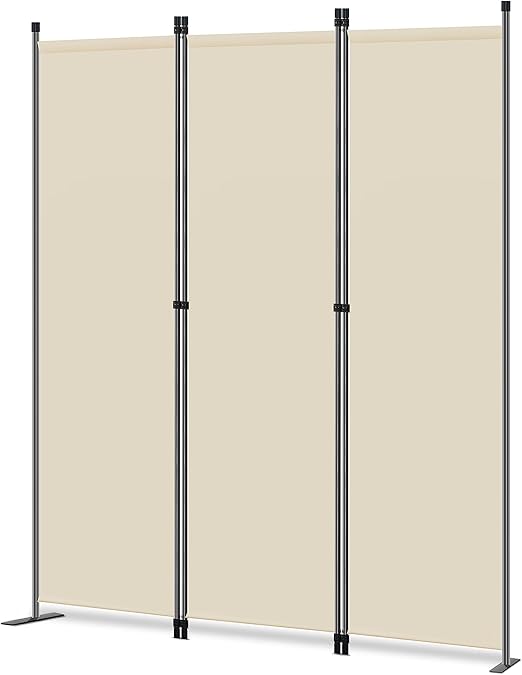 Angel Living Foldable Room Divider 3 Panels Freestanding Screen Wall