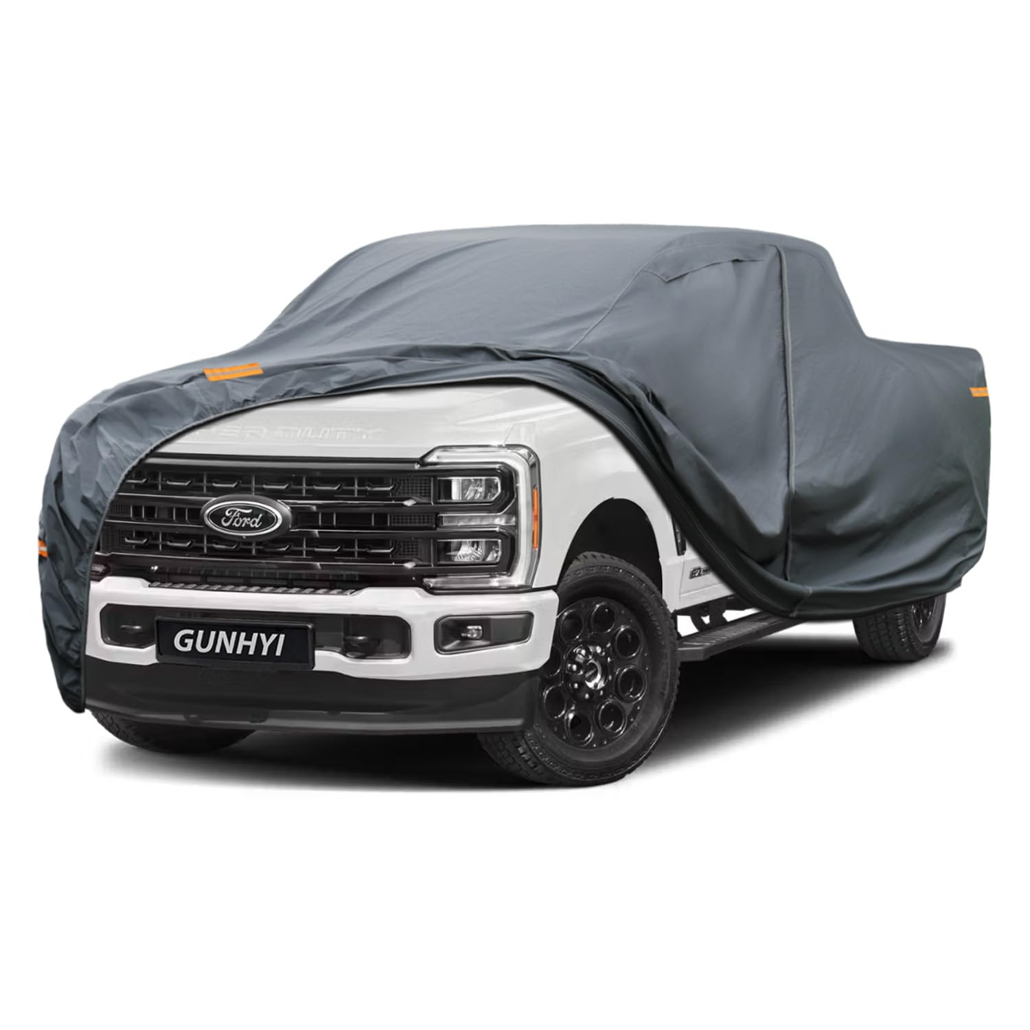 GUNHYI Premium Truck Cover Custom Fit Ford F-250/F-350 Crew Cab/SuperCab Short Bed, 16 Layers Heavy Duty Truck Cover Waterproof All Weather with Zipper Door for Sun Rain Snow Dust Uv Protection