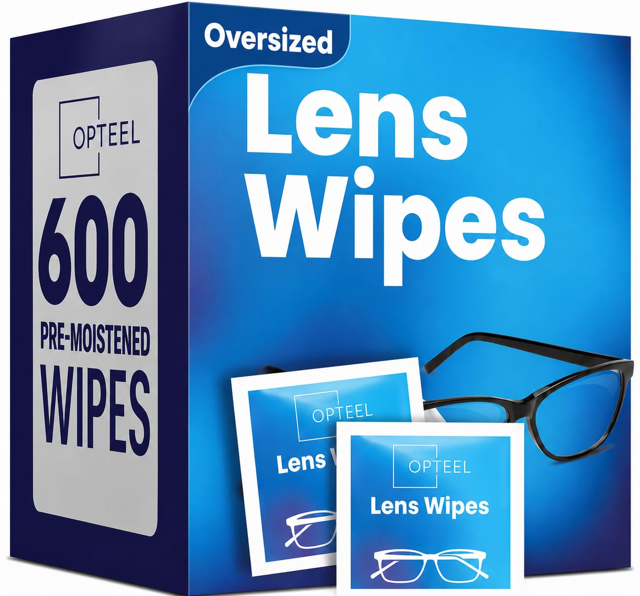 Toallitas para lentes – Toallitas de limpieza prehumedecidas para lentes – 600 toallitas para lentes envueltas individualmente, sin rayas, sin manchas, limpiador de lentes para gafas de sol y lente de