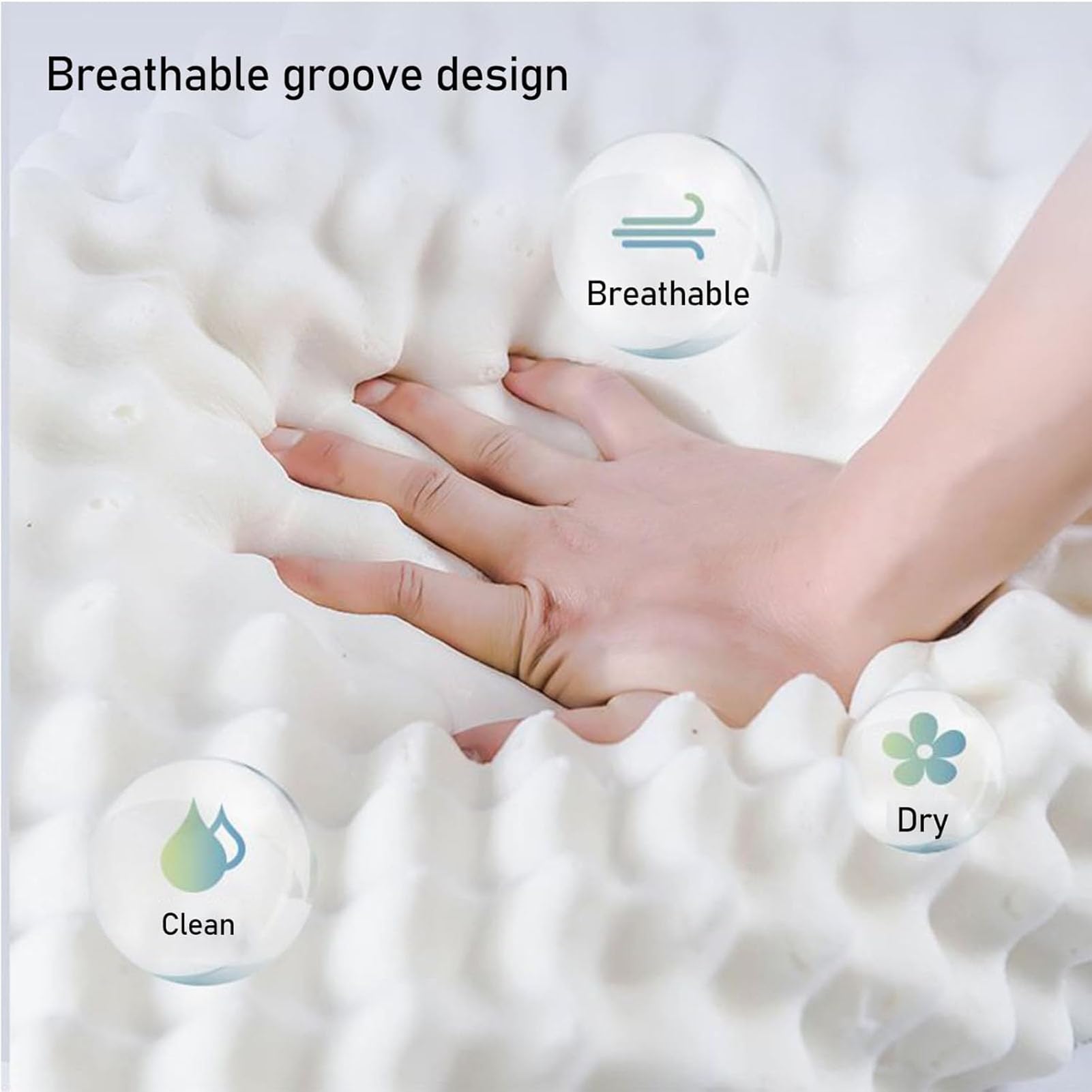 Cuscino in lattice, cuscino regolabile con fodera rimovibile per un supporto personalizzato, ideale per chi dorme sul fianco, sulla schiena e sullo stomaco