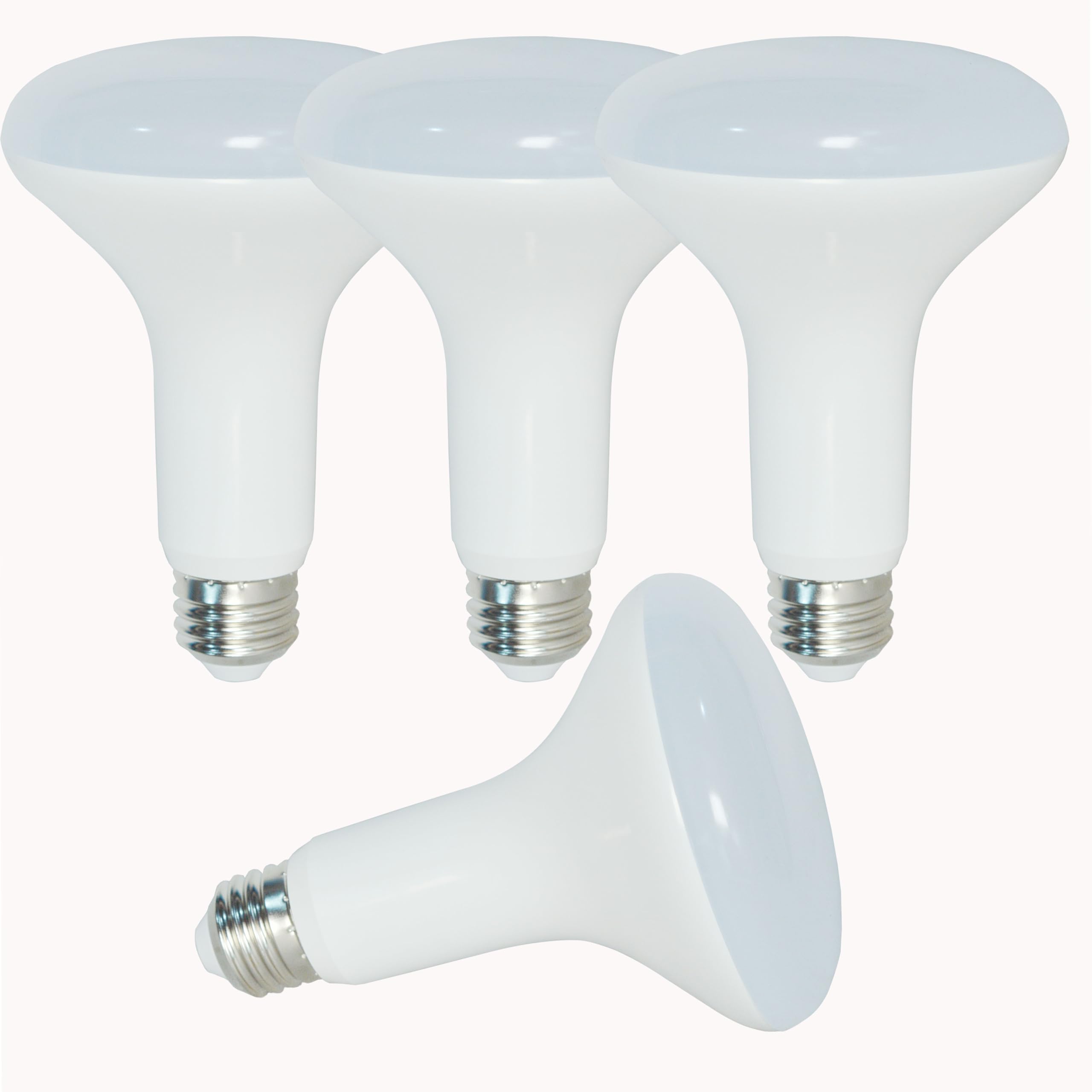 4 Pack BR30 LED Bulbs,Dimmable Flood Lights High CRI 100W Equivalent Uses 15W,1350 Lumens, R80 E27 Base for Living Bedroom Dining Room (Daylight White)