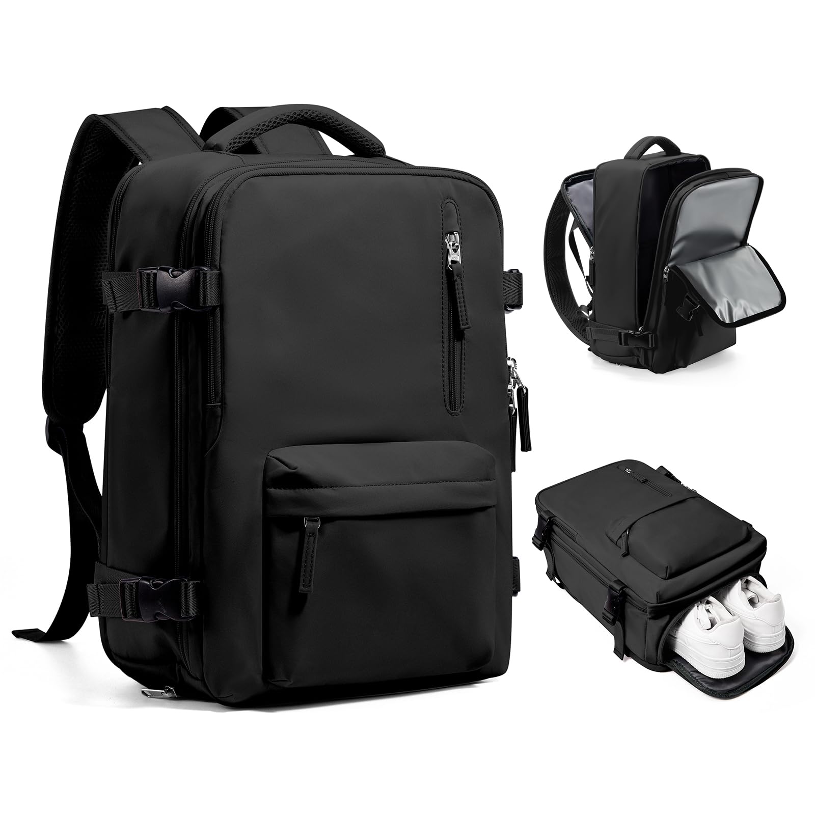 Zaino da Viaggio per Ryanair 40x20x25 Bagaglio a Mano Zaino Borse da Cabina per Ryanair Il Sedile Zaino Aereo Bagaglio a Mano Donna Borsa Cabina Viaggio Zaino Travel Viaggio Casual Daypack,G1-Nero