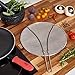 ChefGuru Stainless Steel Splatter Screen Woven Mesh Splash Guard with Silicone Handle, 13-Inch