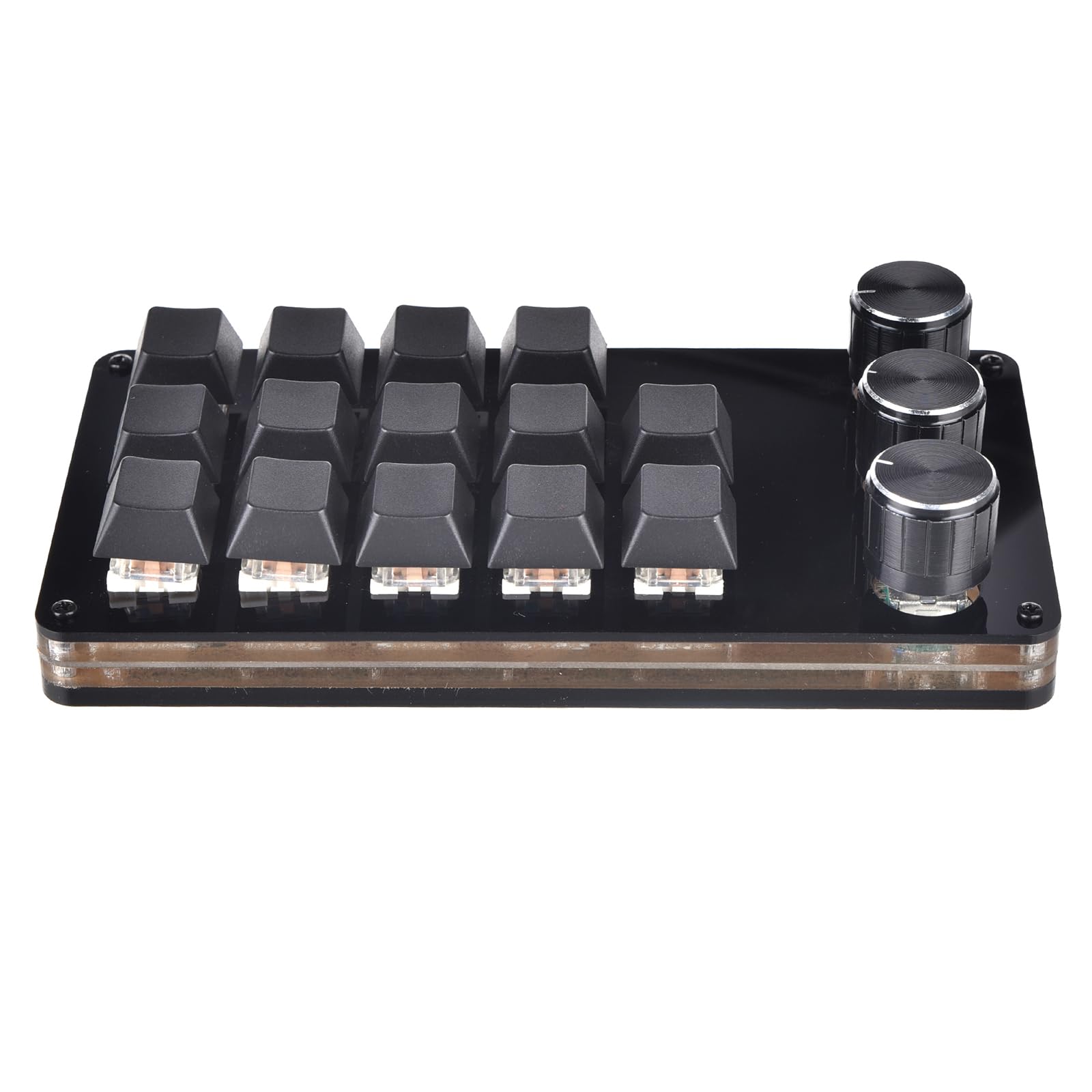 Clavier mécanique Clavier 14 Touches avec Conception à 3 Boutons Clavier programmable Professionnel pour Les Jeux programmables