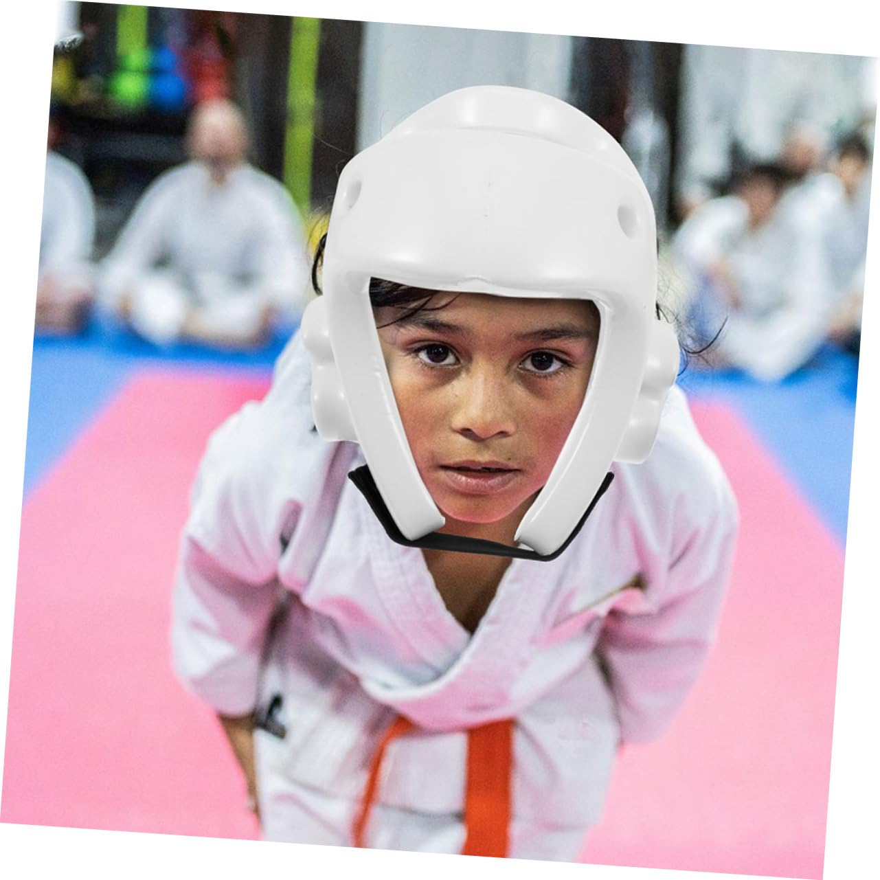 Casco da Boxe in Pu Bianco Regolabile per Taekwondo e Karate | Protezione da Allenamento, Vestibilità Sicura, Adatto a Sparring e Pratica Quotidiana