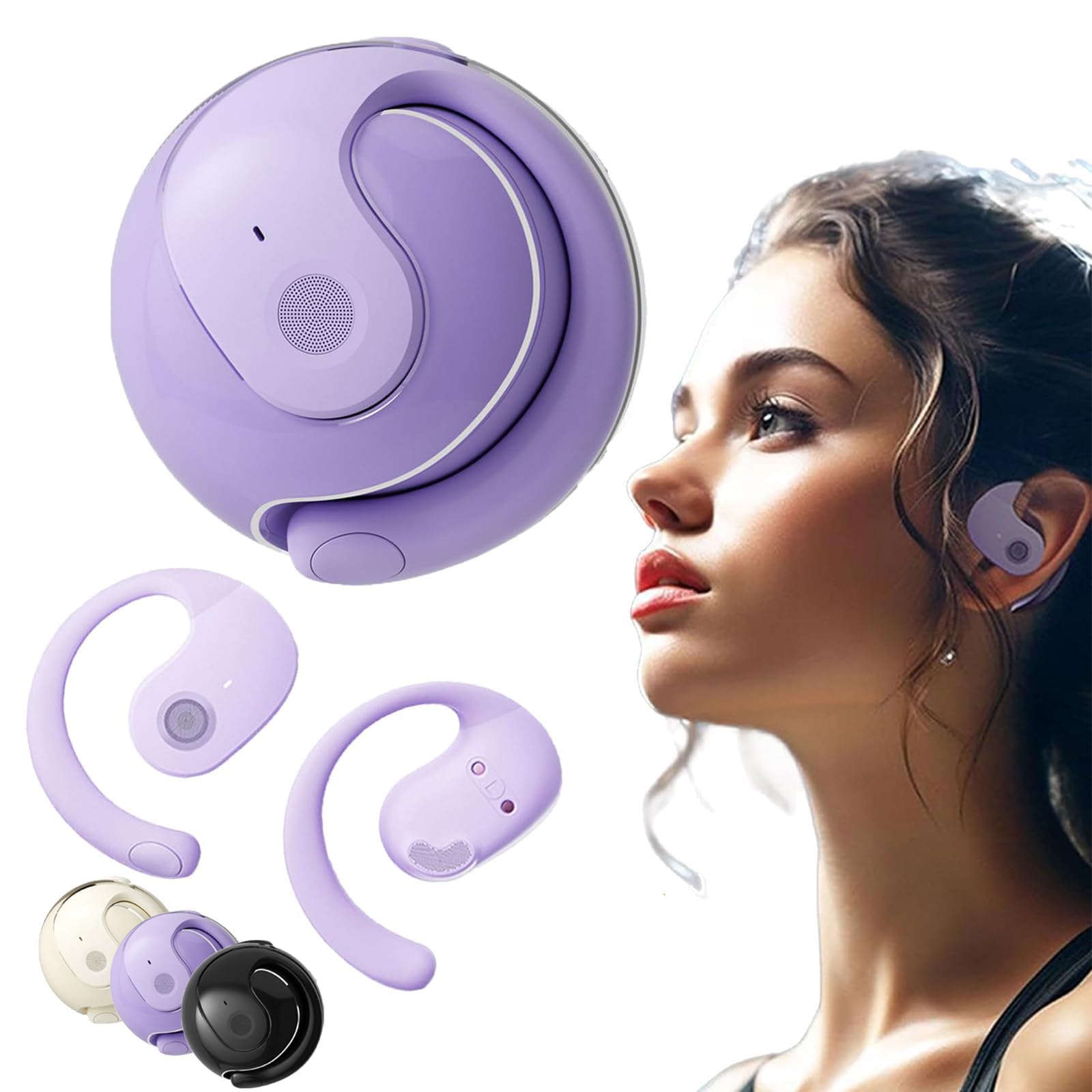 Awaze Earbuds, Awaze Labs X15 Pro Earbuds, Awaze Labs Ear Buds, Waterproof Wireless Awaze X15 Pro Earbuds,Noise Canceling Sports Bluetooth 5.4 Out of Ear Earphones (Purple)