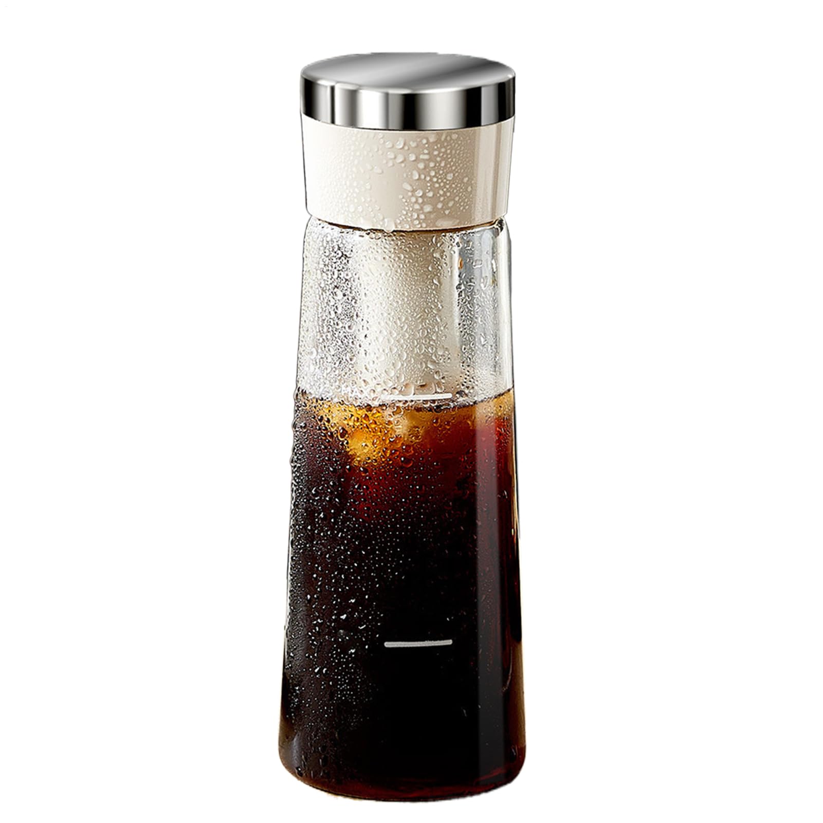Generico Cold Brew Coffee Maker, Press Type Brewing Pot, Multi-Purpose Drink Machine, Wide Mouth Design, Fast & Efficient Filtration, Ideal for Picnics Cafes Camping Trips, 3.34x9.76 Inches