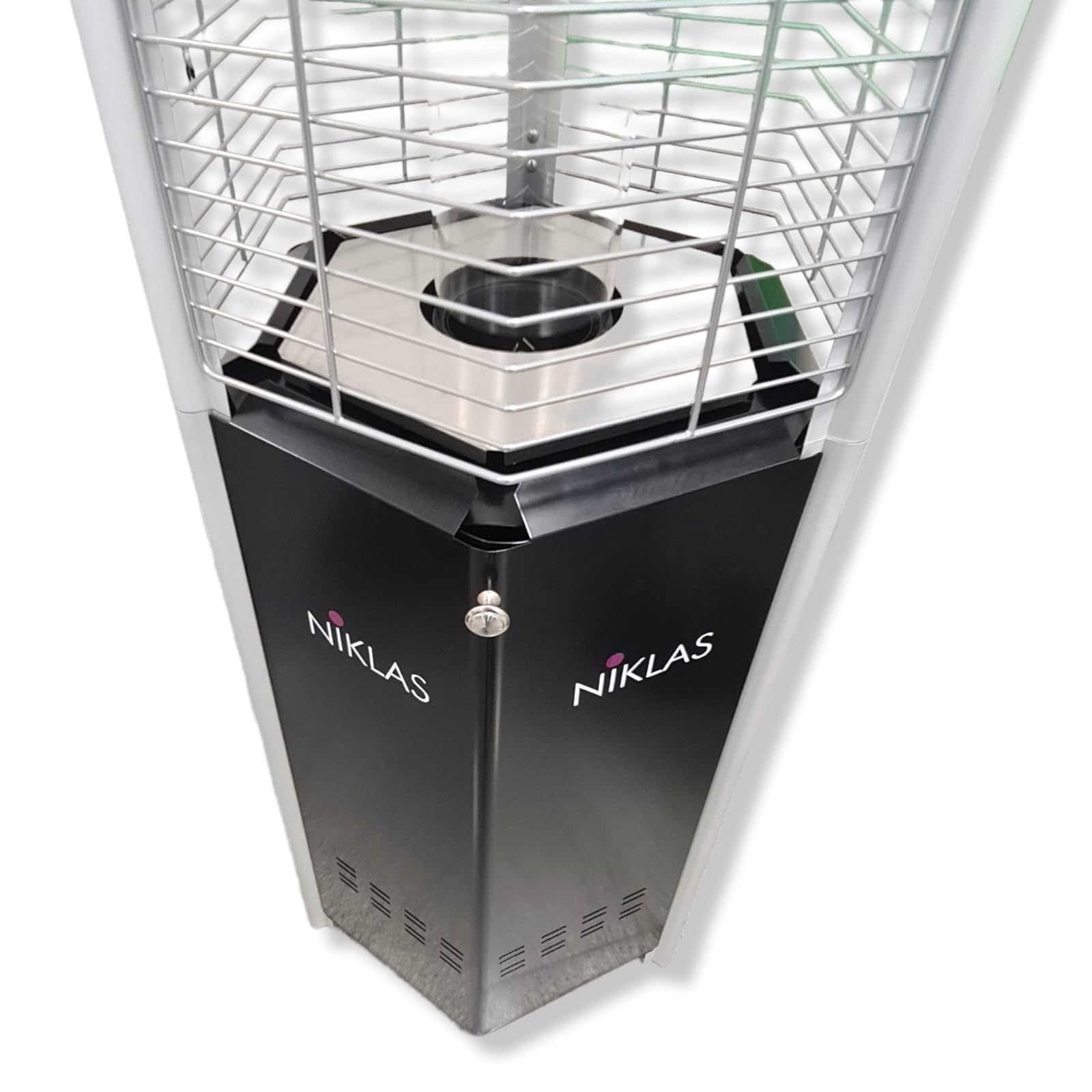 XONE Stufa a Piramide Esagonale 12,5kW 195cm Nero