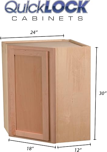 Miniatura 2 de Quicklock RTA - Armarios de cocina de pared de 30 pulgadas de alto, estilo coctelero, 100% madera dura, fabricados en Estados Unidos, herrajes de