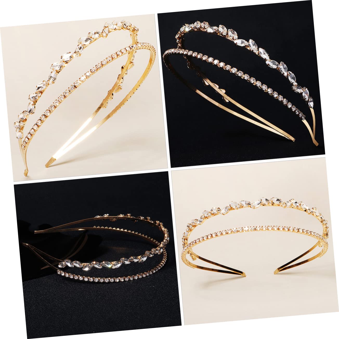 minkissy 3stücke Braut Haarschmuck Aus Strass Elegantes Stirnband Mit Glitzer Hochwertige Hochzeitskrone Für Damen Handgefertigtes Haaraccessoire Für Besondere Anlässe Und Fotoshootings