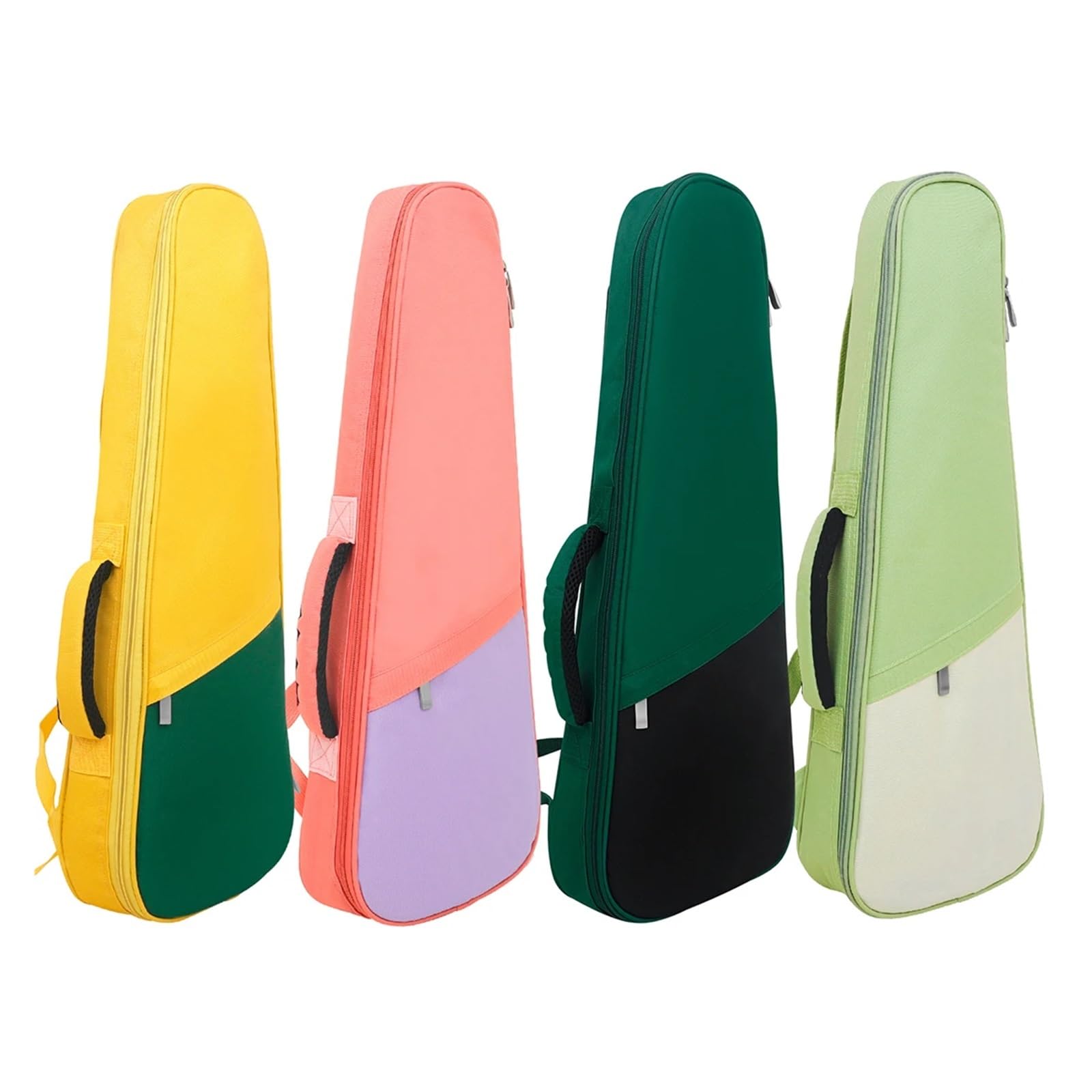 Funda para Guitarra Bolsa portátil de 26/27 Pulgadas for Guitarra, Bandolera Oxford de algodón Perlado, Impermeable, Mochila con Piezas y Accesorios(Dark Green)