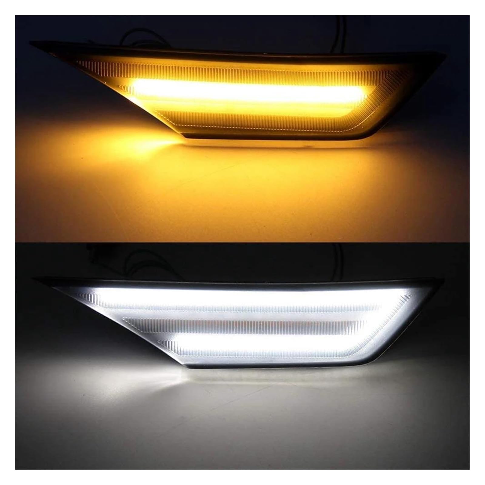 Elevador Modificado, Ahumado Brillante, Negro, Amarillo, Azul y Amarillo, Blanco y Amarillo. Luz de señal de Giro LED dinámica, luz Intermitente secuencial en el Espejo retrovisor