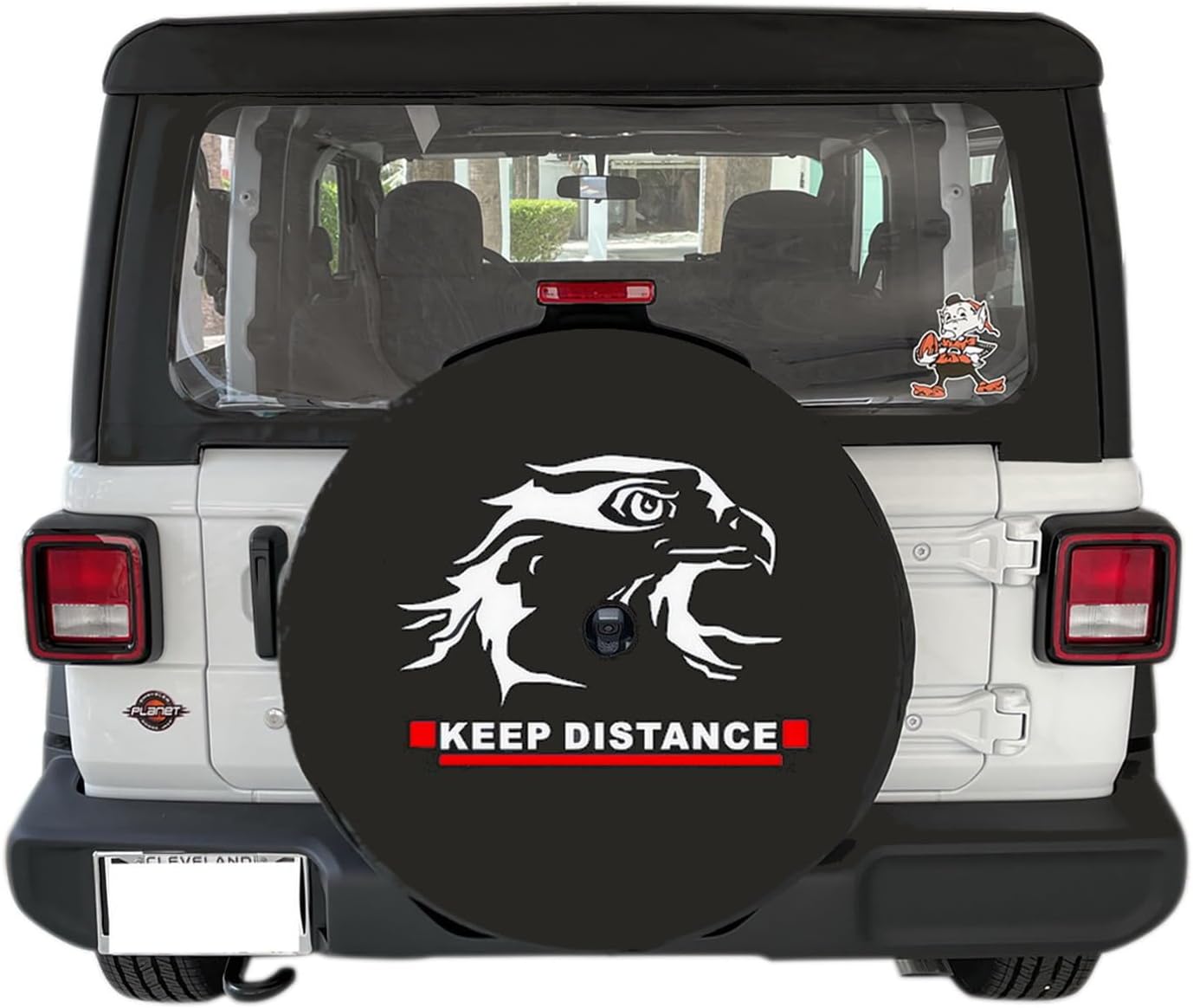 Bald Eagle Spare Tire Cover with Camera Hole for Jeep Sport & Sahara and Rubicon, Ford Bronco. Tire Cover Protector (XL: 285/70R17, 275/75R17, 33x12.50R15LT)