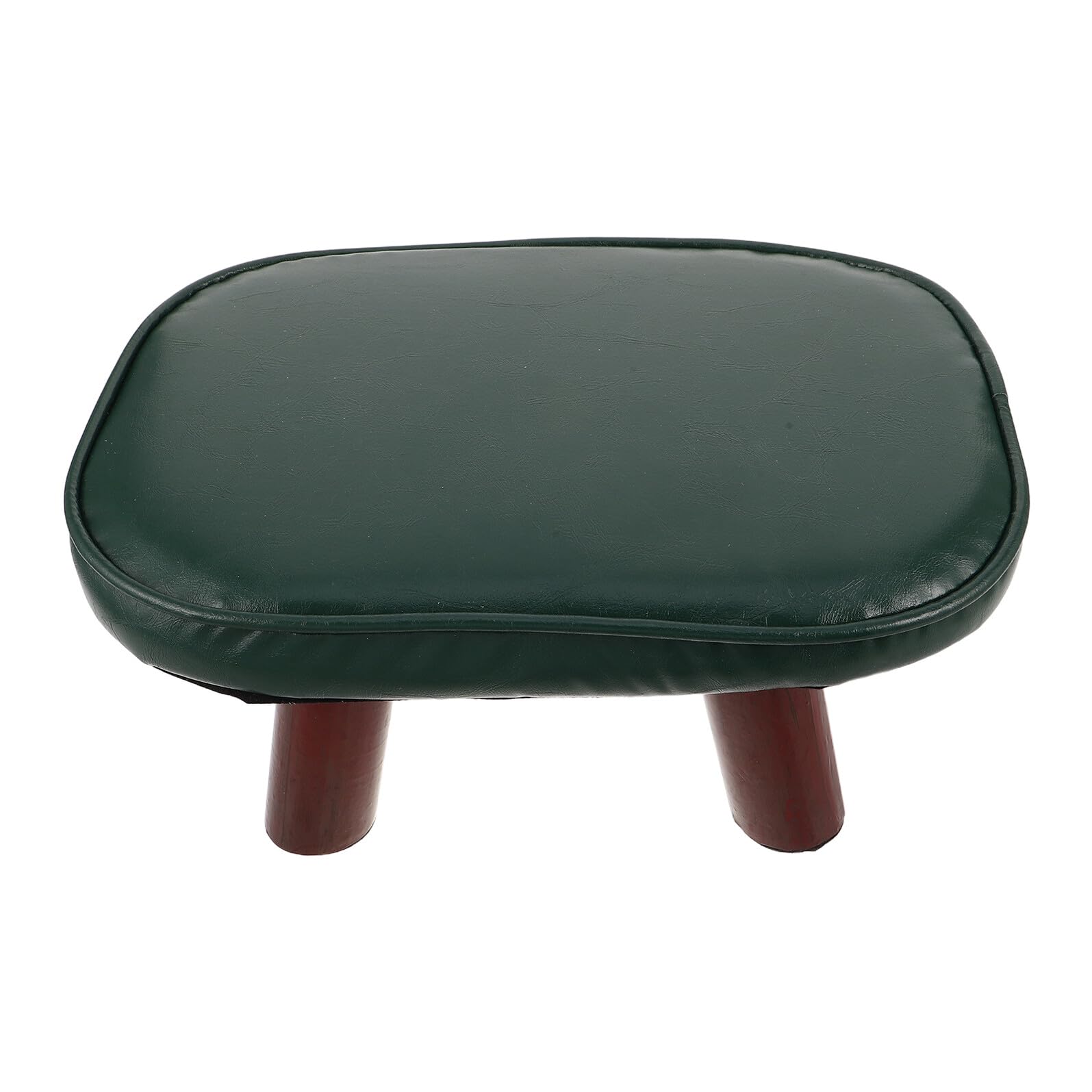 Pouf rectangulaire rembourré vert pour salle de bain et extérieur