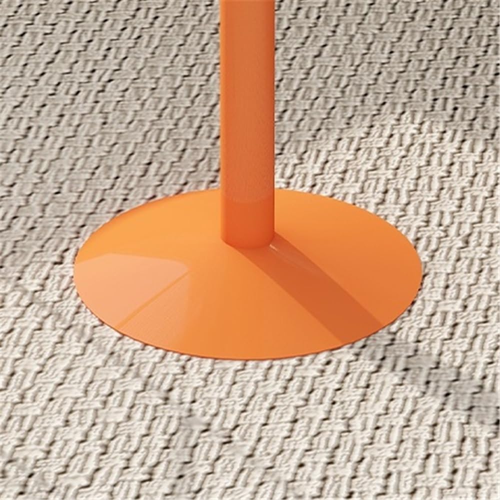 Table de Bar Orange Rock Slab Iron Bar Table Home Balcony Leisure Round High Top for Milk Tea Shop, Coffee(Petit)