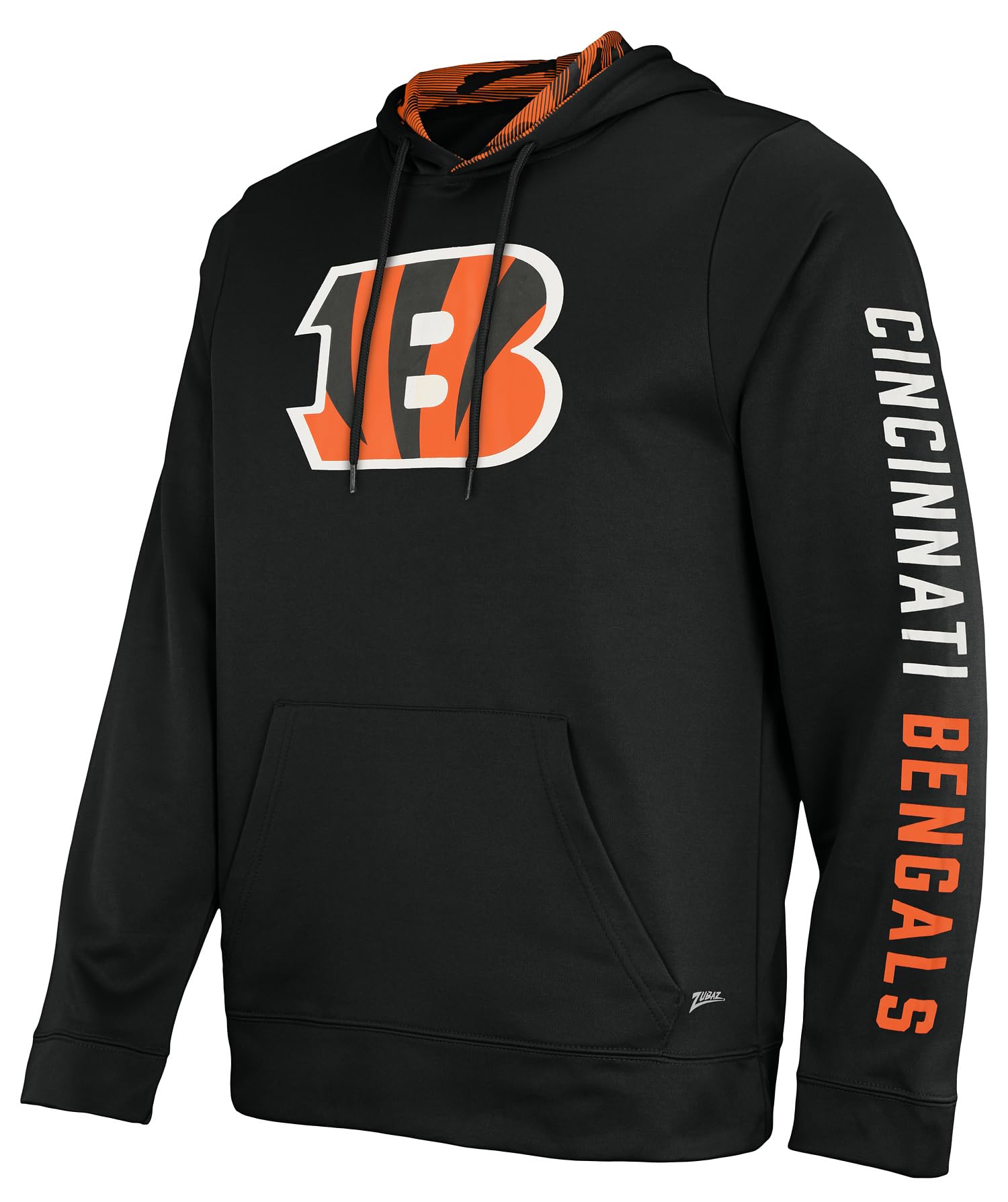 Zubaz NFL Football Men's Solid Team Hoodie with Camo Lined Hood and Sleeve Graphic — view 66