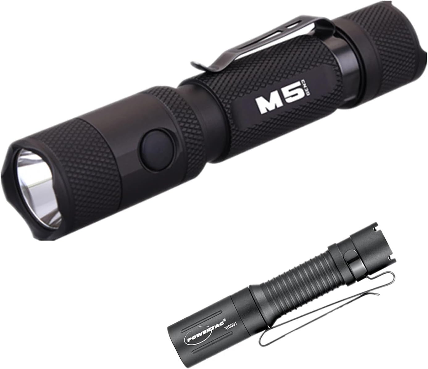 PowerTac M5-G3 Flashlight and E3R Nova Keychain Light Bundle