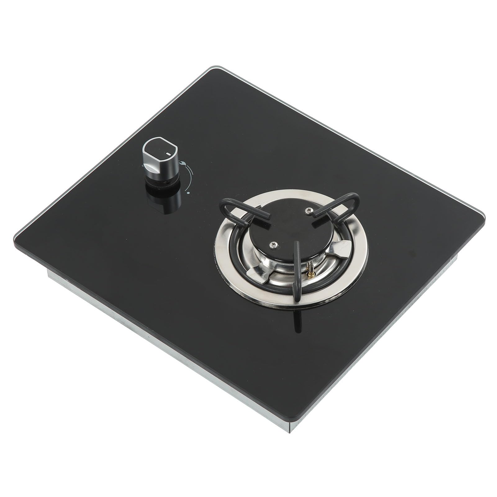 Estufa de gas RV de 290 x 325 mm, panel de vidrio templado de 1,8 kW, ajuste de fuego para caravana, yate, barco, cocina