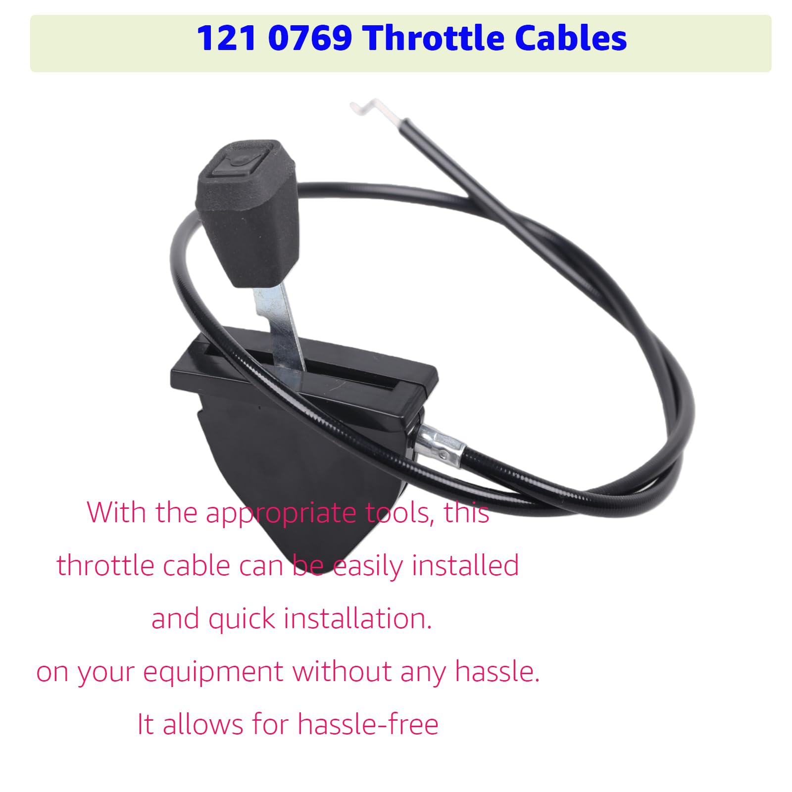 121-0769 Cable del acelerador para Toro TimeCutter MX 4250 MX 4260 MX 5000 MX 5060 SS 4235 SS 4260 y para cortacésped Exmark Quest Drive Series