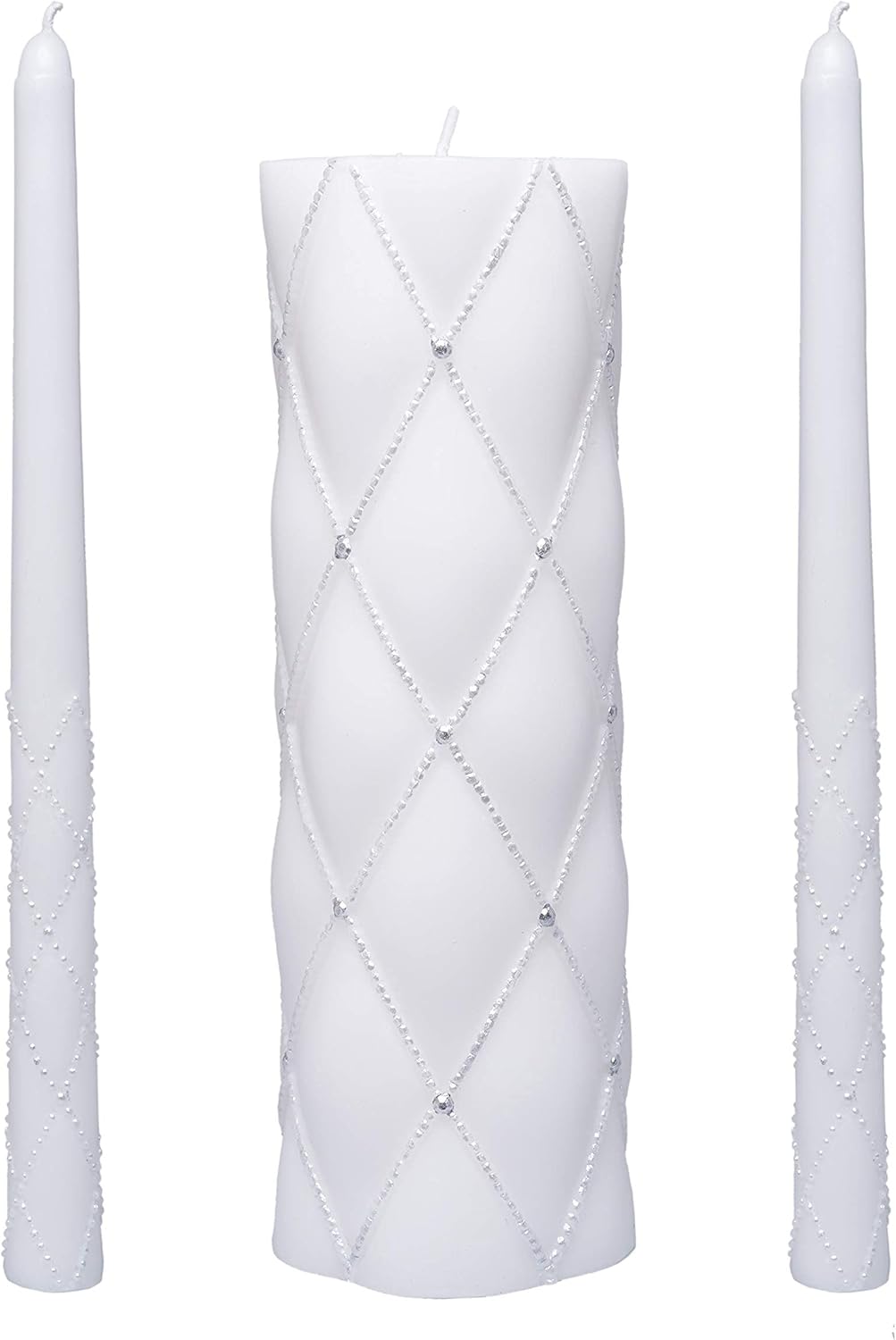 Hosley 11.5" High White Wedding Unity Candle Set. Great for Weddings Party Special Events and Emergency Lighting Reiki Spa Meditation. W5