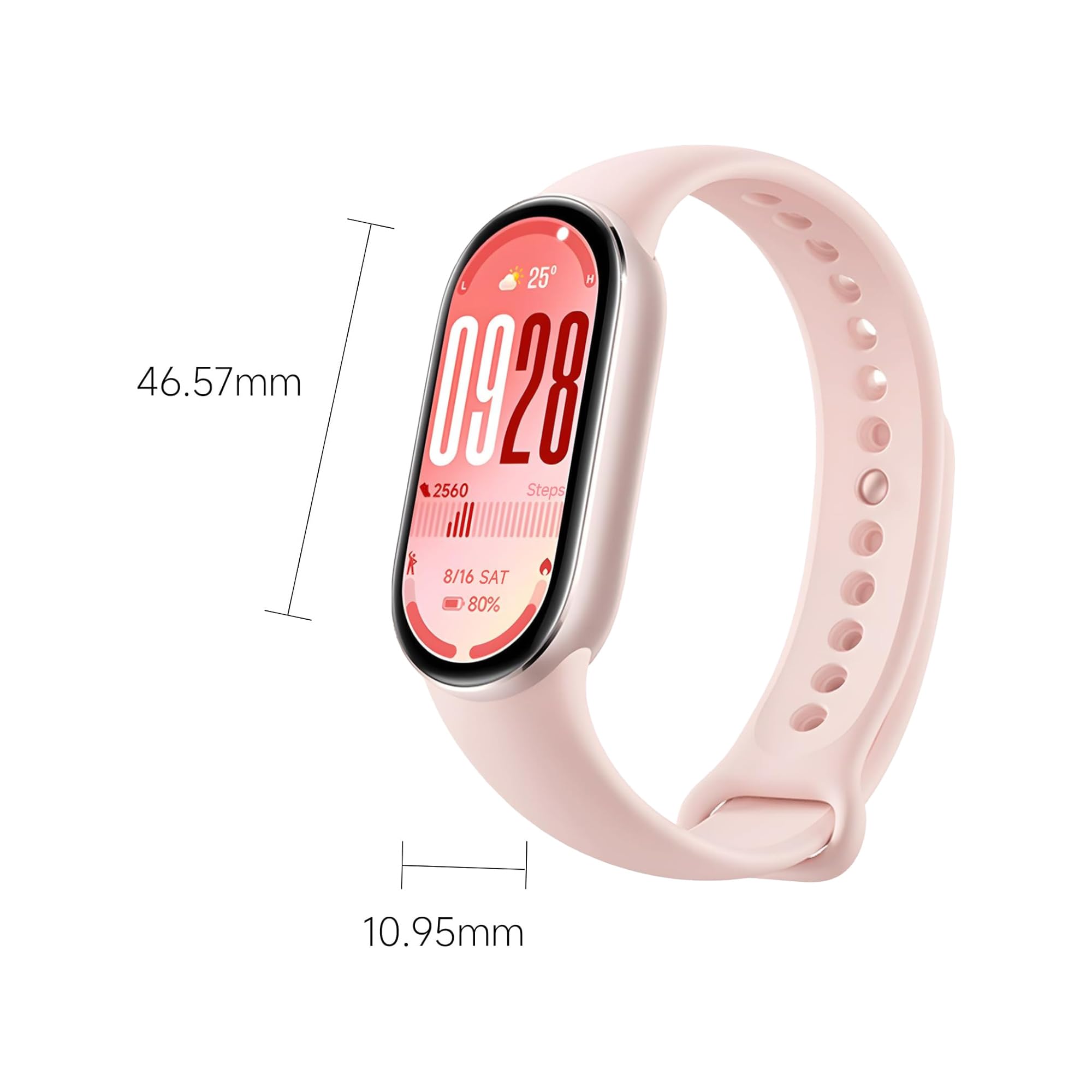 Xiaomi Mi Smart Watch Band 10, impermeabile 5 ATM, fitness tracker con contapassi, smartwatch sportivo, smart band per salute, per uomo e donna, display AMOLED da 4,37 cm, oltre 150 modalità sportive