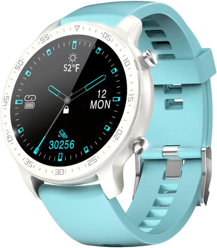 Women’s Smart Watch for Android Phones & iPhones, Wireless Charging, Always-on 1.3" Touch Screen IP68 Waterproof Fitness Tracker, Heart Rate Monitor Step Counter Sleep Recorder, Sync Message (Blue) Women’s Smart Watch for Android Phones & iPhones, Wireless Charging, Always-on 1.3" Touch Screen IP68 Waterproof Fitness Tracker, Heart Rate Monitor Step Counter Sleep Recorder, Sync Message (Blue)