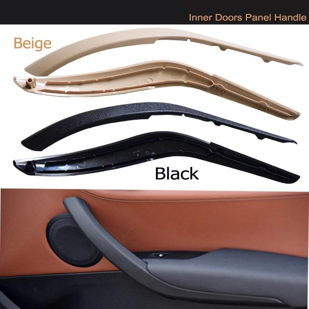 Akozon 4 Pièces Garnitures Poignée Porte Intérieure - Remplacement Pour BMW X1 E84 2010-2016 Noir