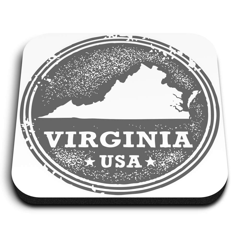 Destination Vinyl Ltd Multicolor 1 X Square Mdf Fridge Magnet - Virginia Usa American State Travel 40368