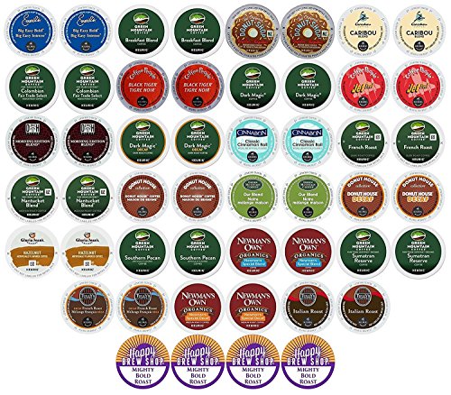 50-count TOP BRAND COFFEE K-Cup Variety Sampler Pack, Single-Serve Cups for Keurig Brewers