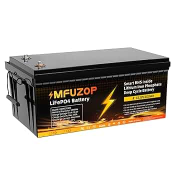Amazon.co.jp: MFUZOP 12V 300Ah リン酸鉄リチウムイオン