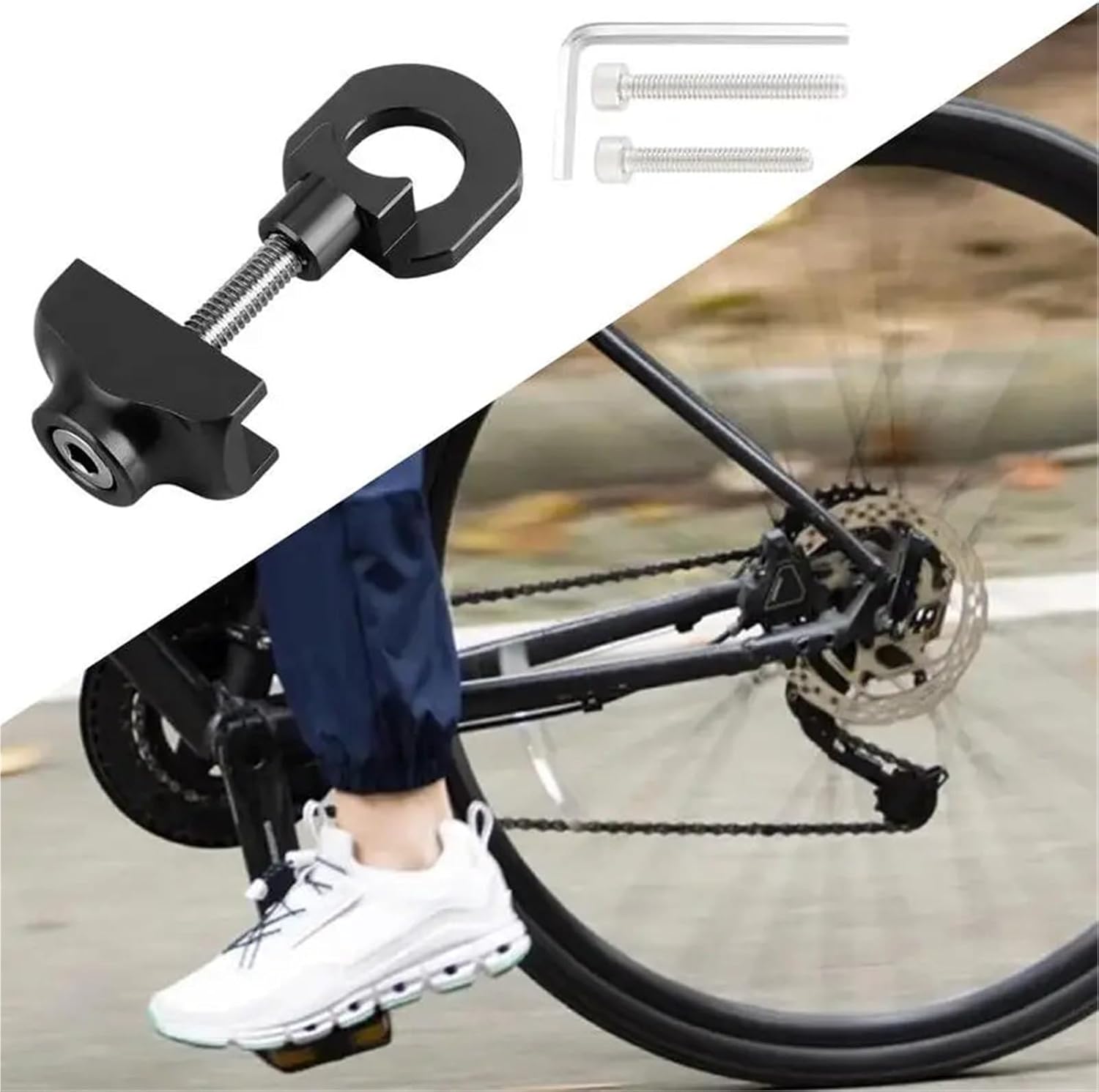 Bike Chain Tensioner 12/18pcs Portable Bike Chain Tensioners - Adjustable Bolt Design