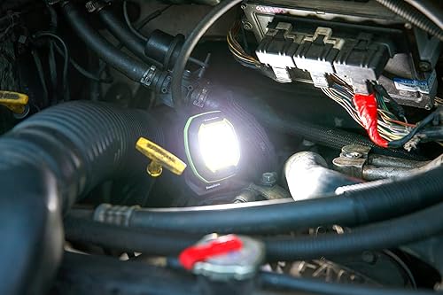 Miniatura 7 de Luz de trabajo magnética recargable LED, 800 lúmenes, soporte de 180° con base magnética, gancho y accesorio roscado de 1/4 pulgadas para trípode,