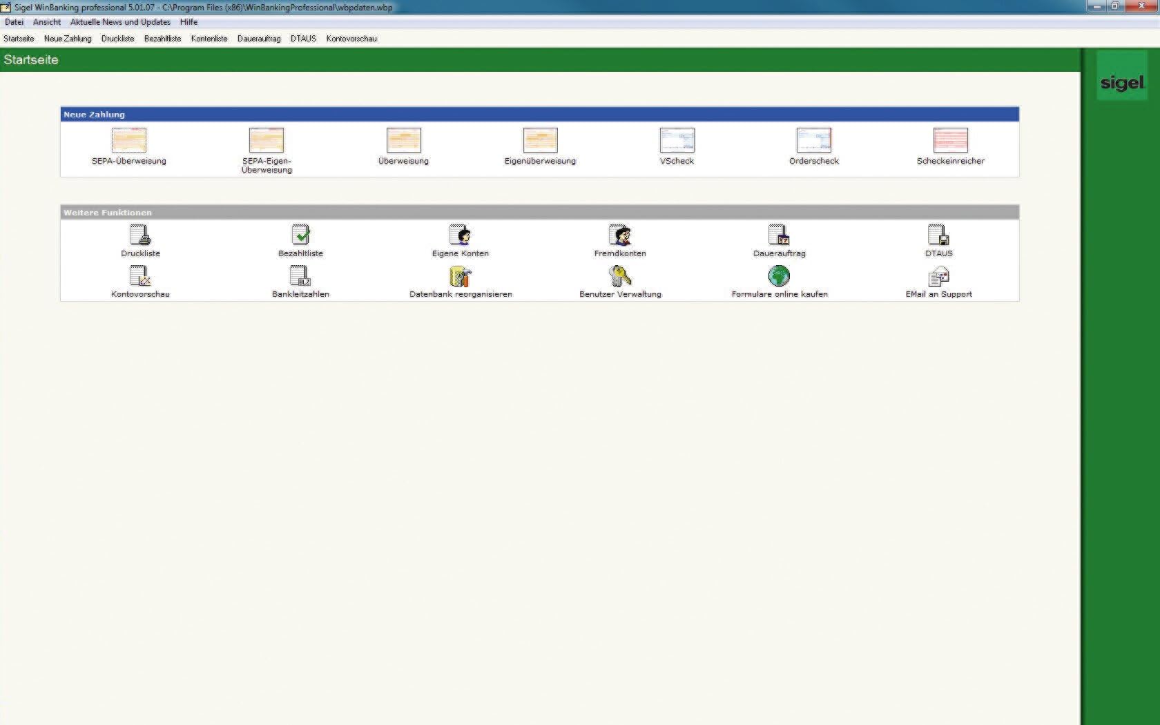 SIGEL SW235 WinBanking Professional, Software für Bankformular-Management, SEPA, CD inkl. 60 Bankformulare