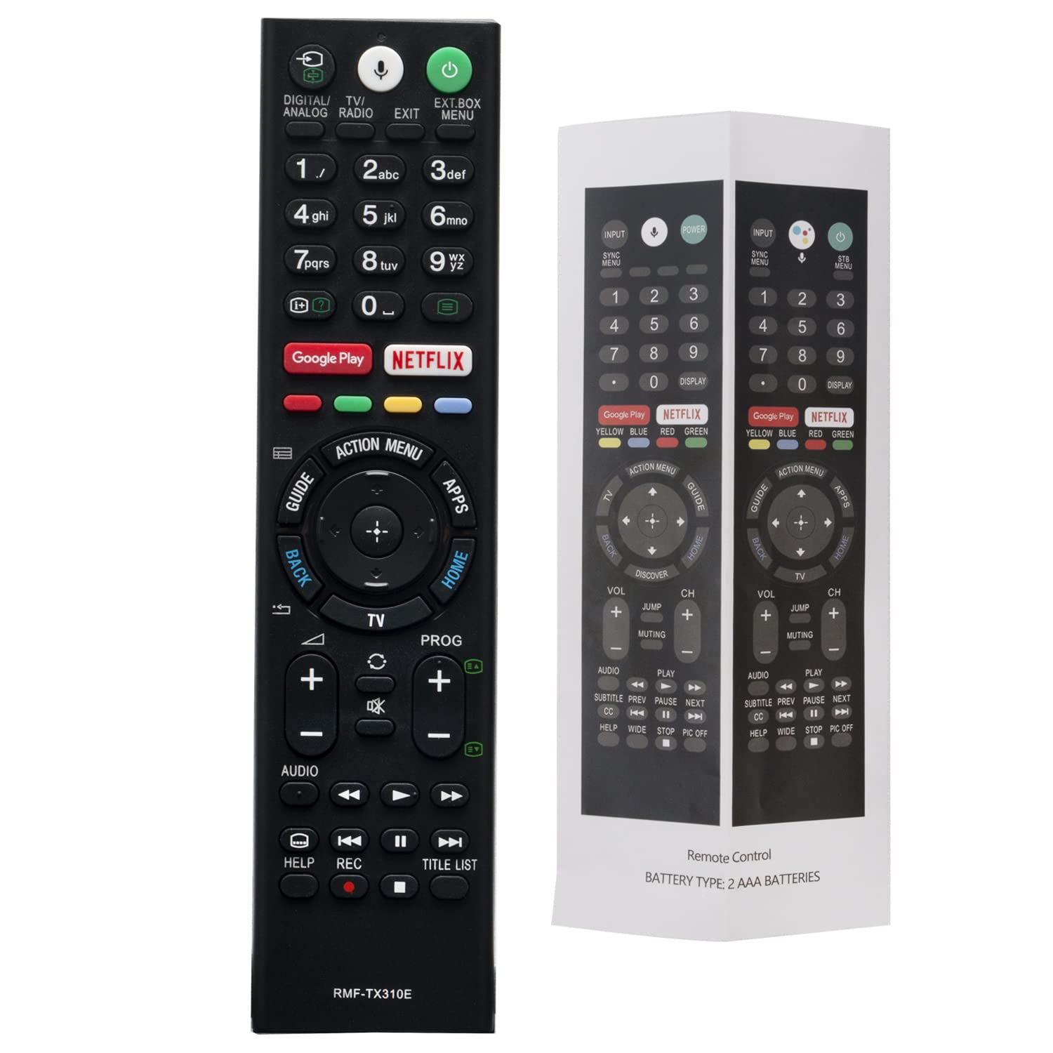 ALLIMITY RMF-TX310E Afstandsbediening Vervangen voor Sony Bravia LED LCD TV KD-43XF8096 KD-43XF8505 KD-43XF8577 KD-43XF8588 KD-43XF8596 KD-43XF8599 KD-43XF8796 KD-49 XE8004 KD-49XE8005