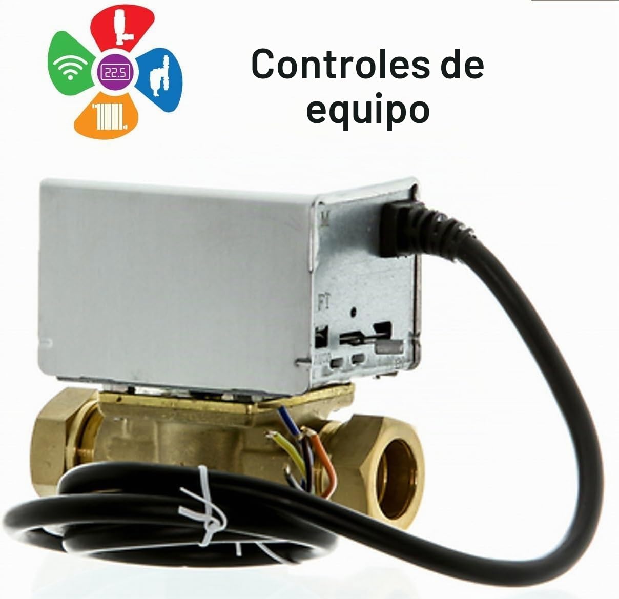 Team Controls - Válvula de zona motorizada de dos puertos de 22 mm, 5 cables, reemplazo directo para Honeywell V4043H, Tower, Banico, Horstmann