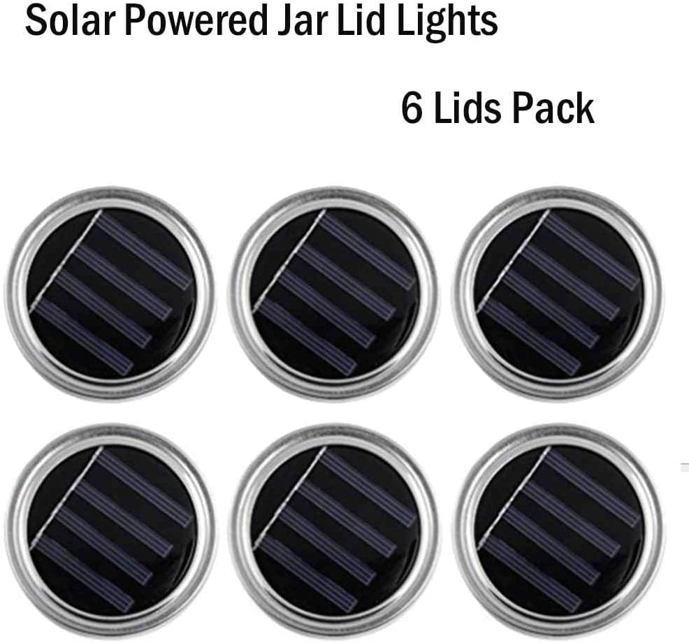 Miniatura 9 de Luces LED de hadas con tapas de tarros de masón, luces de luciérnaga, luces solares de hadas para iluminación al aire libre, luces LED de paisaje,