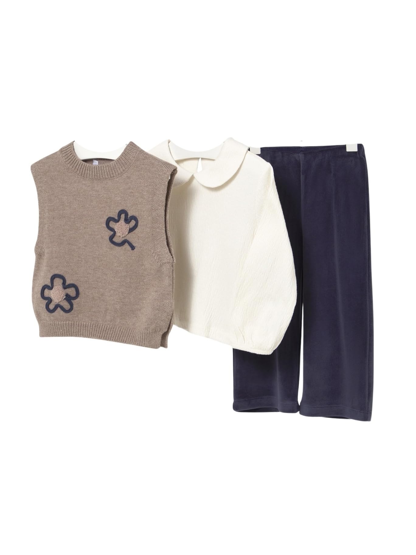 Mayoral Strick-Set Hose Weste für Baby - Mädchen Marinblau