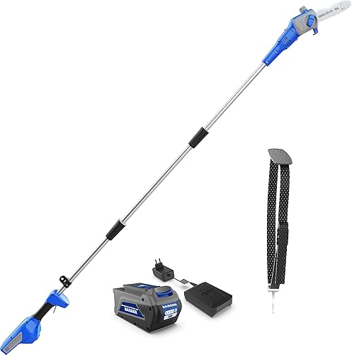 Miniatura 10 de Wild Badger Power - Sierra de poste inalámbrica de 2.0 Ah 20 V alimentada por batería con poste telescópico, cabeza ajustable, barra y cadena